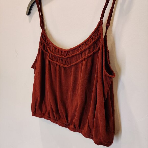 Urban Outfitters Crop Boho Cami | Burgundy | Medium - Picture 5 of 7